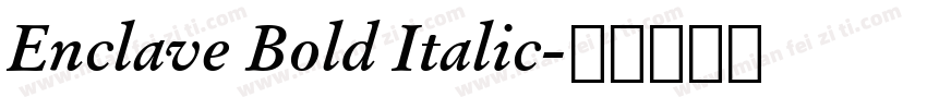 Enclave Bold Italic字体转换